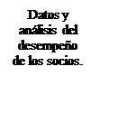 Text Box: Datos y análisis del desempeño de los socios.


